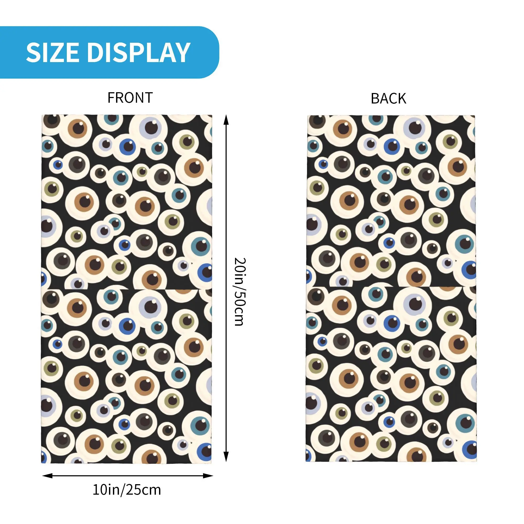 طبيب العيون، طبيب البصر، قياس البصر، دكتور العين، مقل العيون باندانا الرقبة الجراب المطبوعة وشاح الوجه أغطية الرأس الدافئة ركوب الخيل للجنسين