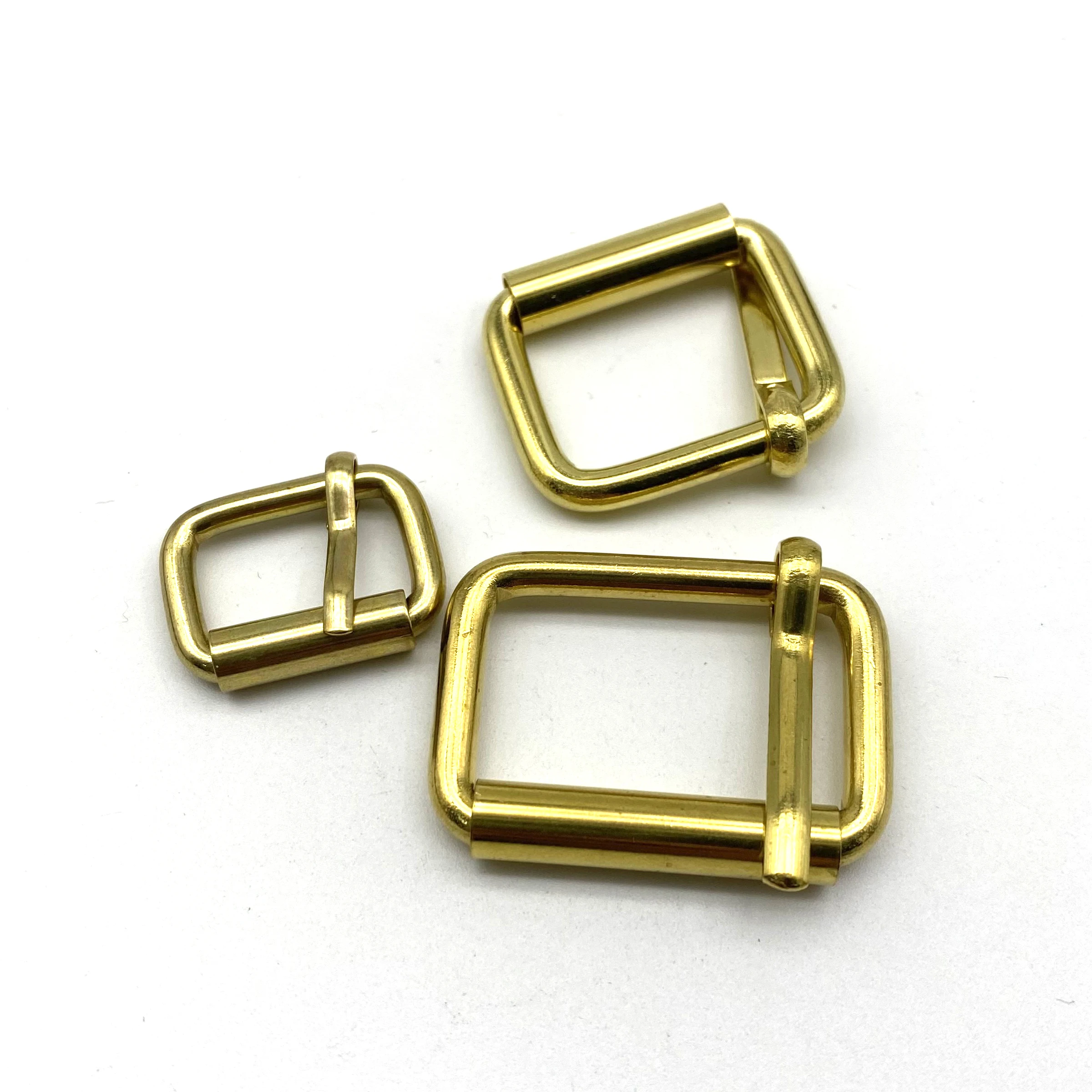 Solid Brass Rolling Bar Buckle Leather Strap Fastener Closure 32mm