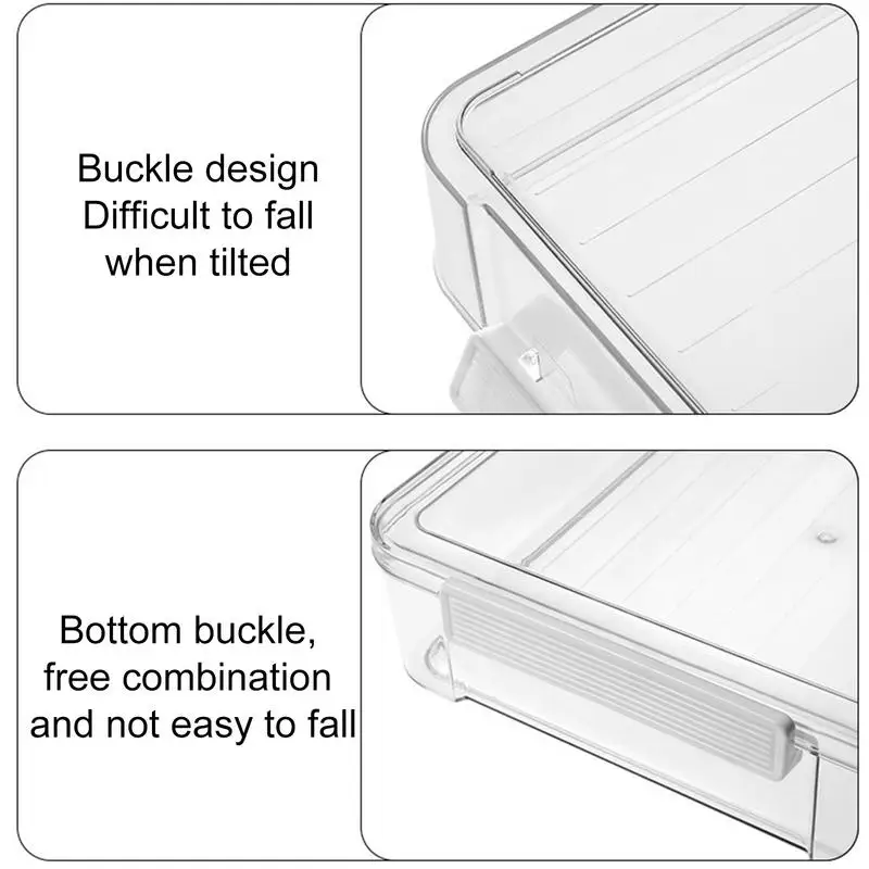 A4 Storage Box Stackable A4 Paper Clear Organizer Box Tabletop Drawer Sturdy Bin For Notebook Certificate Document Photograph