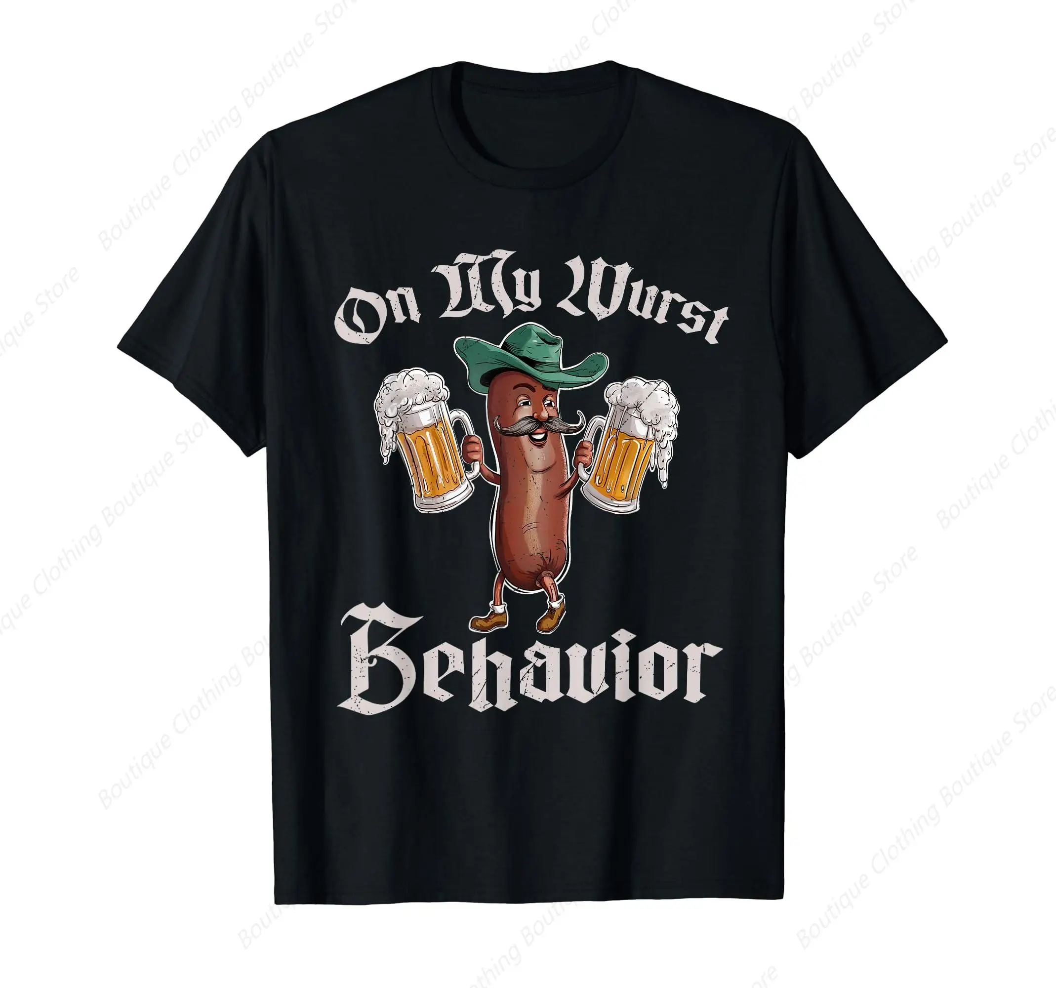 On My Wurst Behavior Funny Oktoberfest T-Shirt