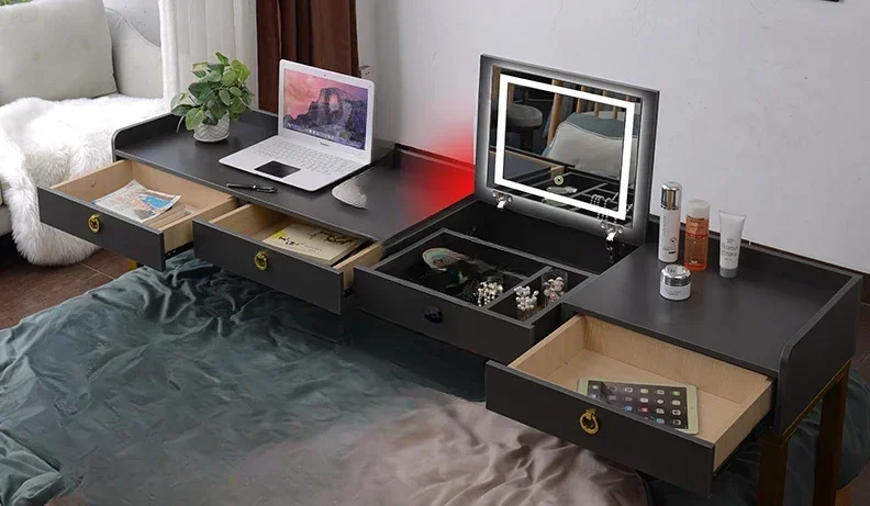 Long - lasting Fixed Luxury Cross Bed Table, Movable Lifting Computer Table, Dressing Table, Bedroom, Modern Multifunctional Bed