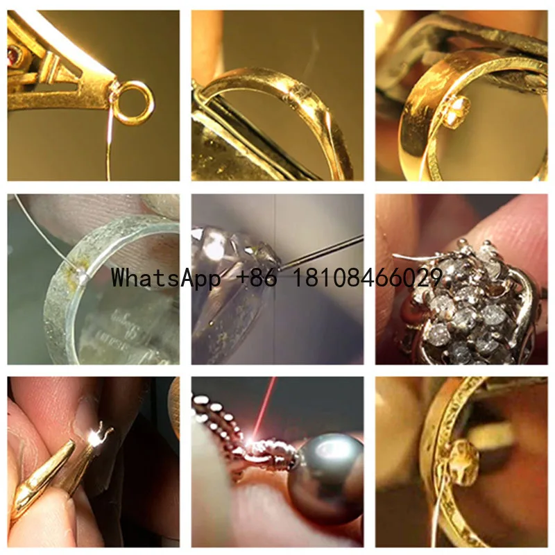 Small Mini Portable Hand Held Laser Welding Welders Handheld Fiber Perforating and Spot Welding Machine for 24k Gold Sliver