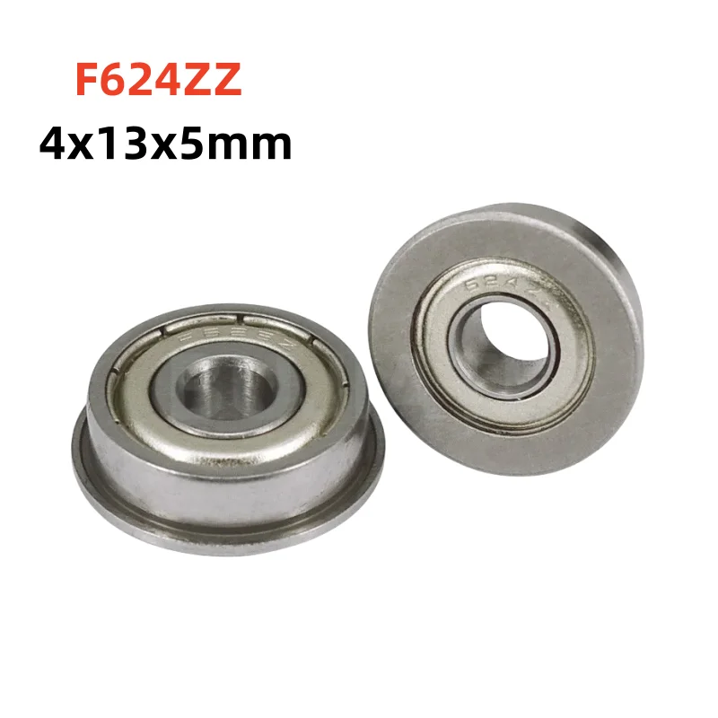 

20-100pcs flange bearing F624ZZ 4x13x5mm deep groove Ball Bearing Miniature F624Z F624 Z ZZ F624-ZZ 4*13*5 mm