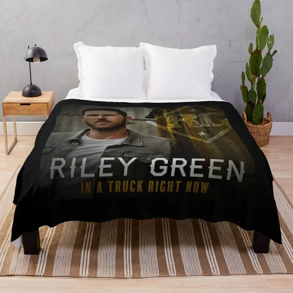 

RILEY GREEN Throw Blanket Cute Decorative Sofa Sofa Quilt Designers Blankets