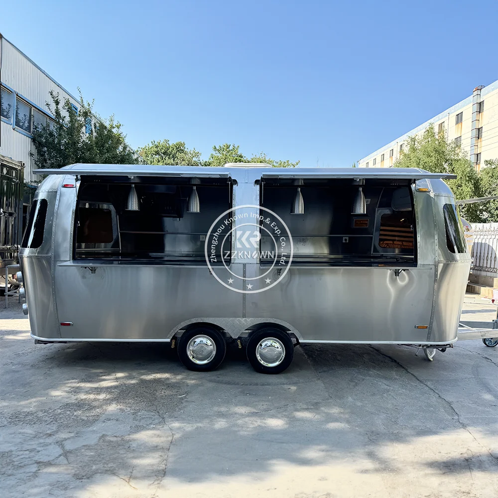Quiosco móvil de los remolques de la comida del catering del camión de la comida de Airstream Quiosco de la pizza del Ceam del hielo completamente equipado