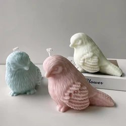 Large Bird Silicone Candle Mold Handmade Animal Soap Bird Crafts Gypsum Resin Cement Casting Mold DIY Chocolate Cake Baking Tool