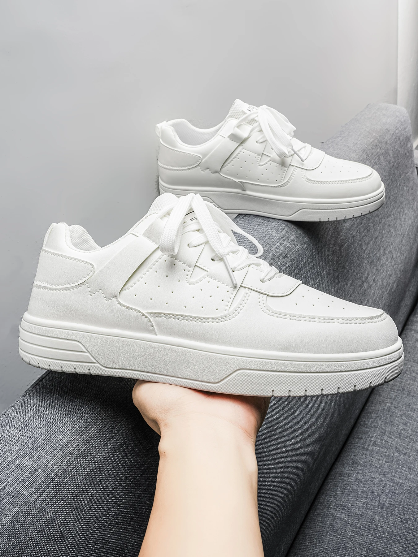 Fashionable sports shoes - skate shoes. Low-top lace-up shoes with a school style and street style, suitable for daily outdoor