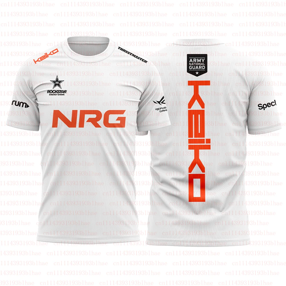 NRG Team 2026 White New Uniform T-shirt Fashion Esports Game Club Valorant Ethan Tops Men Streetwear Short Sleeved Crew Neck Tee