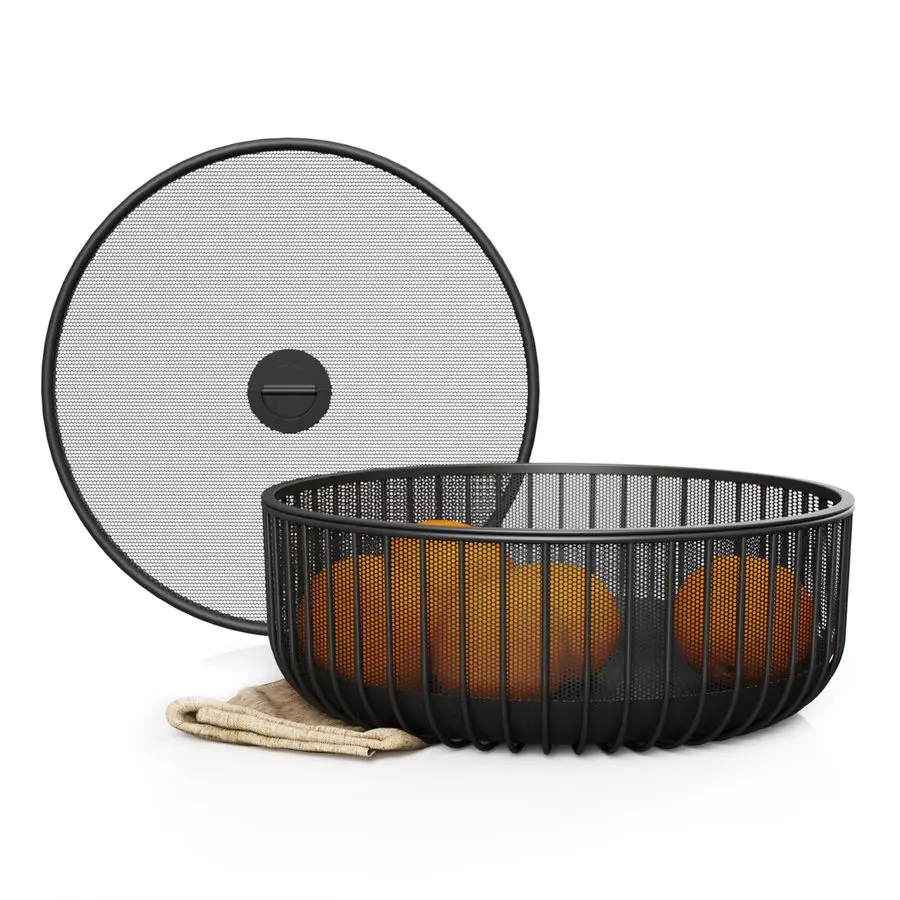 

Миска для фруктов с сетчатой крышкой и корзиной, держатель для фруктов и овощей для кухонной стойки, корзины для выставки товаров, органайзер, миска Sto