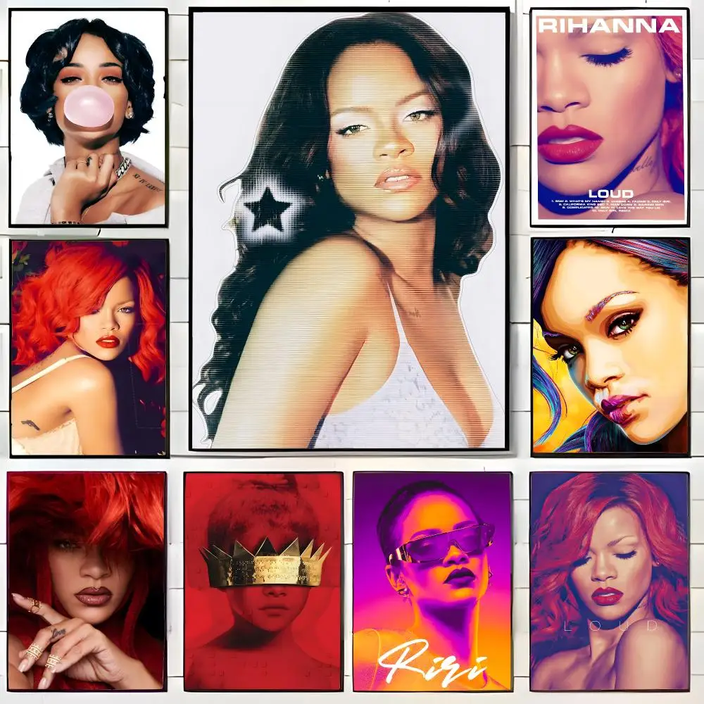 Global Pop Superstar R-Rihanna Poster Wall Art Print Decorative Mural Home Decor Gift Unframed