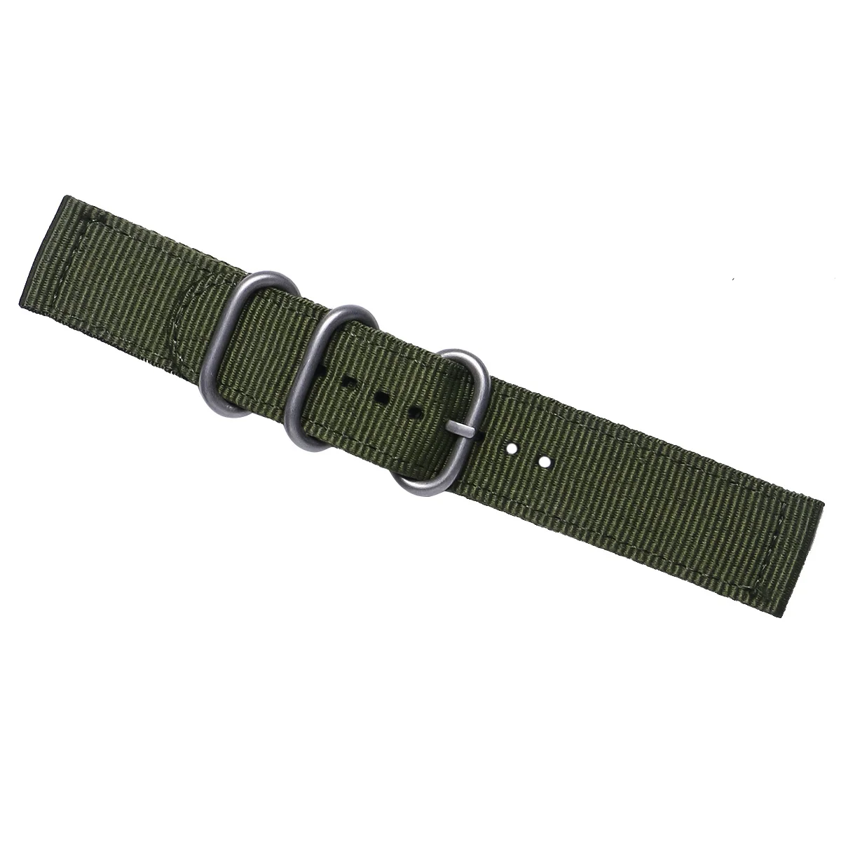 

20mm Watch Strap Webbing Durable 2-Joint Nylon Watch Band Wristband for Watch Replacement (Army Green)