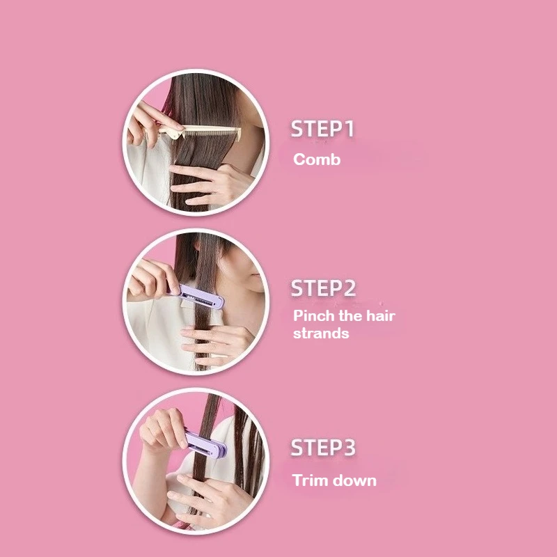 الانفجارات الشعر قطع المتقلب شفرة حلاقة مشط المنزل تصفيف الشعر أدوات ماكياج لتخفيف الانفجارات طويلة الجمال قص الشعر الملحقات #4