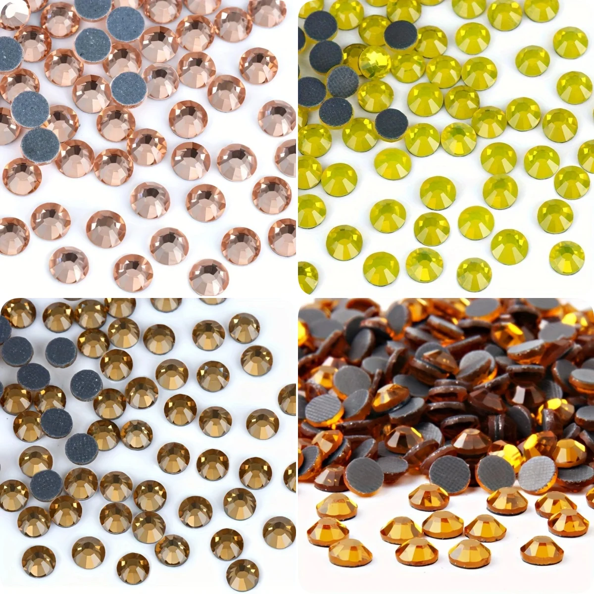 DMC Hotfix Rhinestones Champagne/Citrine/Lt.colo.topaz/Topaz SS6-SS20 Flatback Glass Hotfix Rhinestone For Garment Shoes DIY