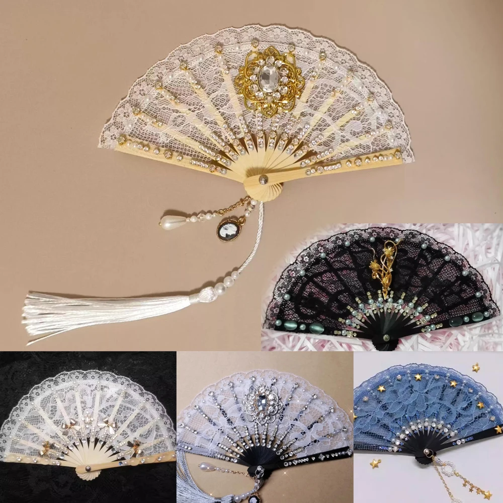 

D09-P905 Детская игрушка 1/4 1/3 BJD, кукла GR SD 13 для больших девочек, реквизит для фотосессии, аксессуары, кружевной веер ручной работы, 1 шт.