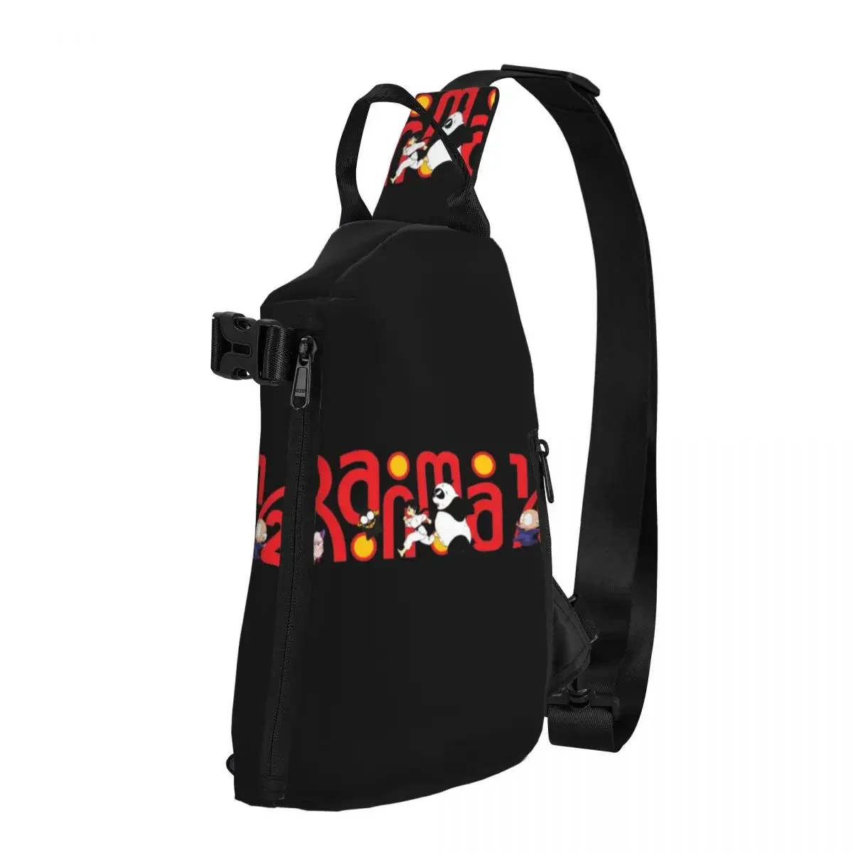 Ranma 12 Funny Logo Shoulder Bags Japanese Classic Cute Anime Novelty Chest Bag Cycling Sling Bag School Designer Crossbody Bags