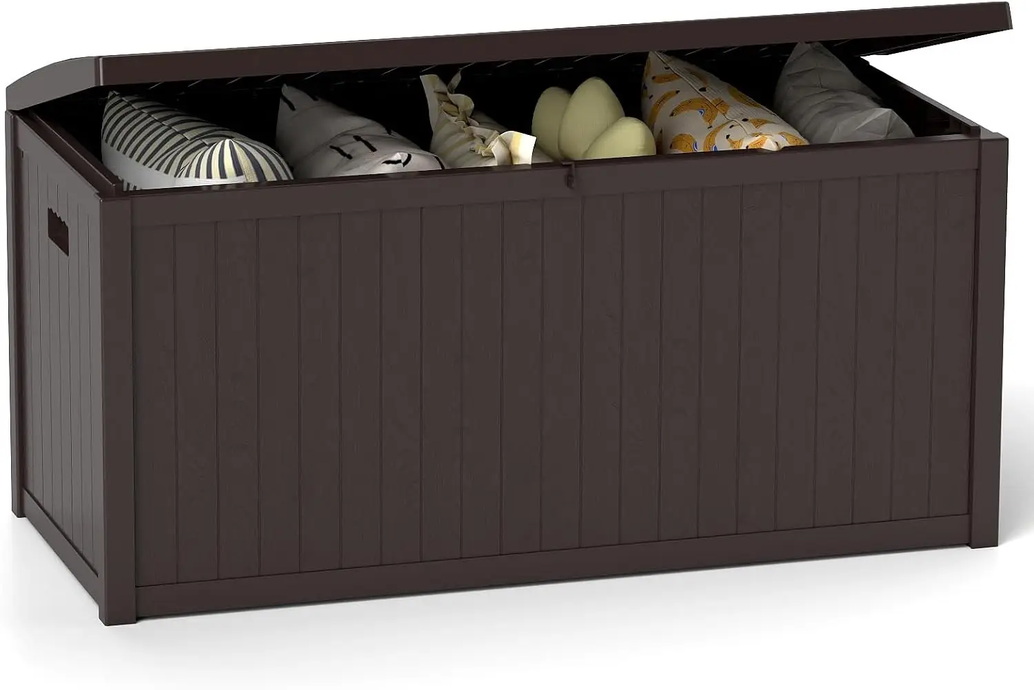Outdoor Storage Box, 120 Gallon Waterproof Deck Box with Lid Indoor and Outdoor Use, Resin Storage Bin for Package Delivery