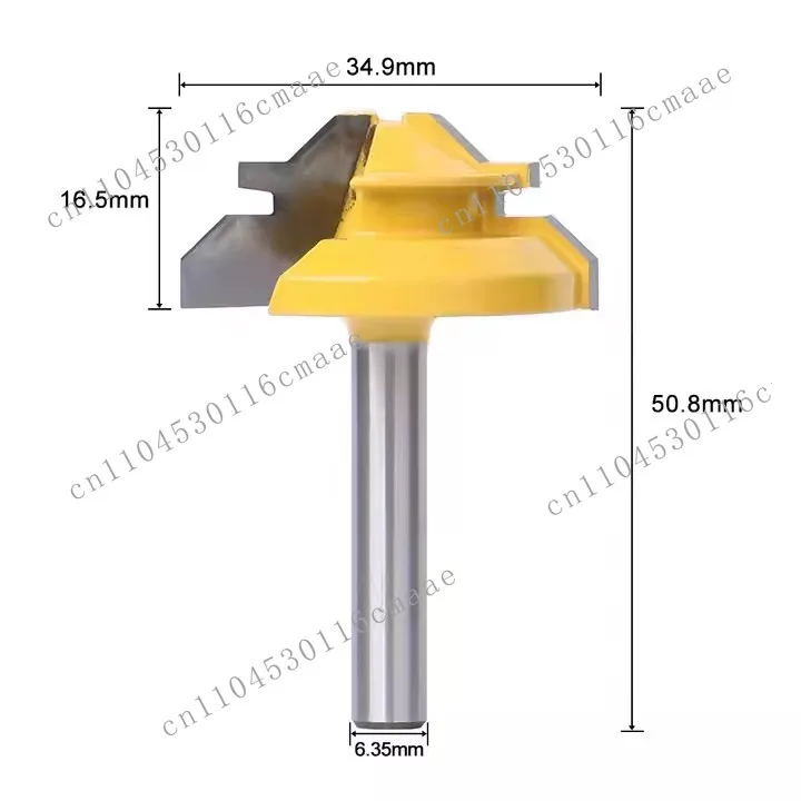 45 degree lock miter router drill bit woodworking tenon cutter with 1/4 handle milling cutter woodworking cutter