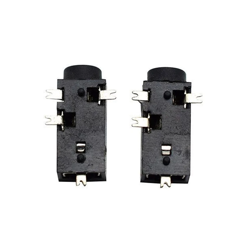 10pcs PJ-218 Silver Plated Horizontal Patch, Audio Jack, PJ-218, 4pin, SMD, Dual Channel, Master, RHOS2.0, 2.5mm,