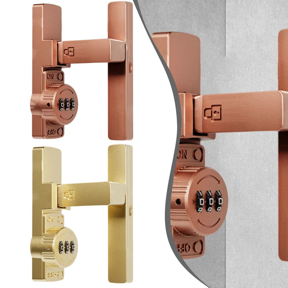 Door Security Barn Door Latch Interior Door Bolt Zinc Alloy Construction 90 Degree Design Convenient Locking System