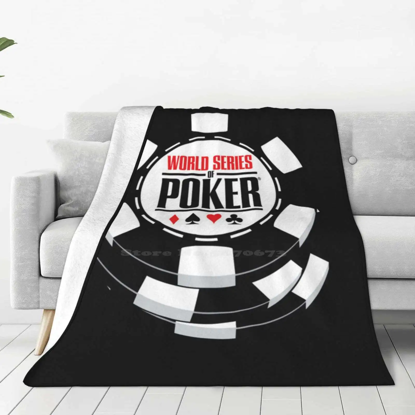 Wsop Poker Essential Fashion Soft Warm Throw Blanket Wsop Poker Essential