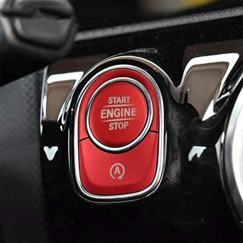 Auto Stop Engine Push Switch Buttons Cover Stickers for A Class W177 W167