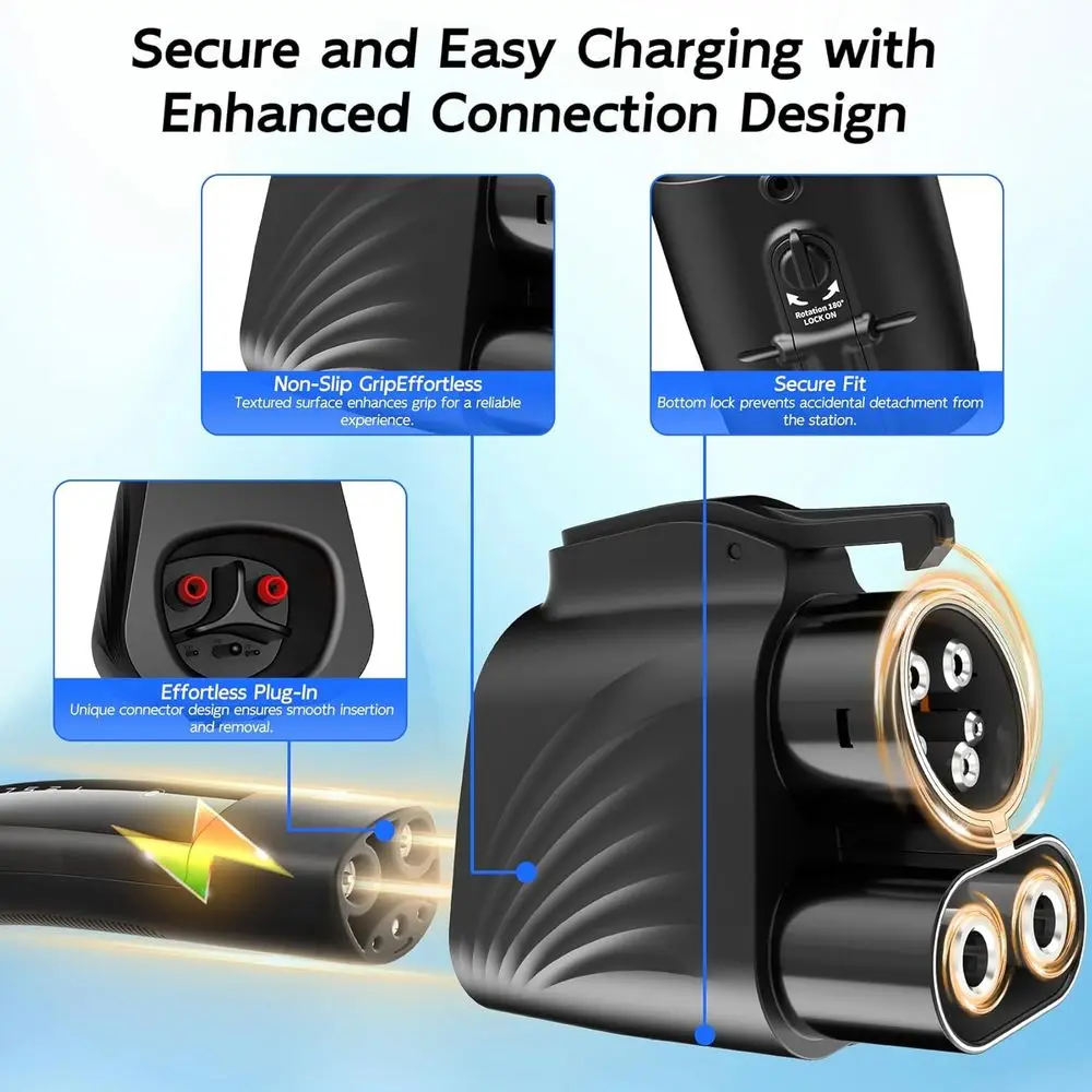 محول شاحن NACS إلى CCS Tesla (كحد أقصى 500 أمبير 1000 فولت)، شحن سريع لشحن CCS1 EV الخاص بك في شواحن Tesla Superchargers، مركبة كهربية سريعة DC Cha