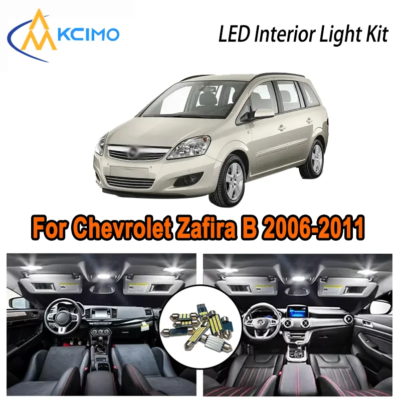 

For Chevrolet Zafira B 2006-2011 2007 2008 2009 2010 2011 LED Interior Dome Map Trunk Light Kit Car Led Lamps Canbus No Error