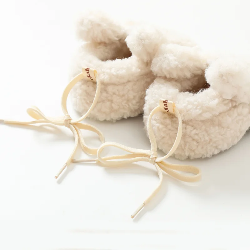 Baby Winter Plush Fluffy Shoes Walkers Toddler Booties Children Flats Cribs Barefoot Shoes Newborn Girls Boys Baby Items Stuff