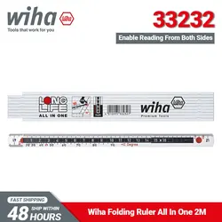 Wiha 33232 2M Folding Ruler Longlife All in One Metric 10 Segments