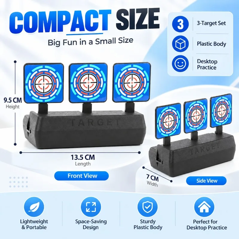 Portable Self Resetting Practice Target Set Entertainment Game Accessory for Backyard Game