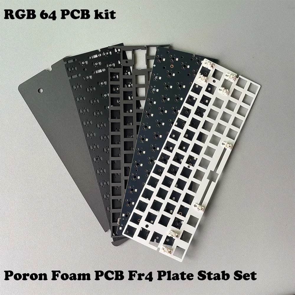 Hot-Swap 64RGB Mechainical Keyboard Custom PCB Compatibal With GH60 Wooting 60he RAKK PCB Kit optional