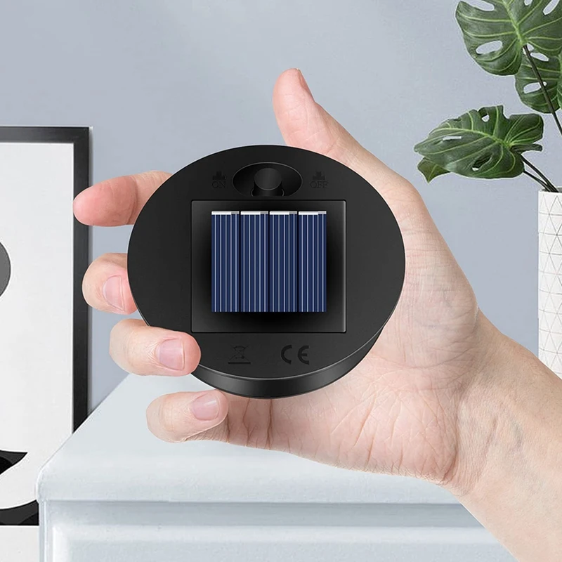 10 Pack Replacement Solar Light Parts(Top Size 2.76 Inches, Bottom Size 2.36 Inches),7 Lumens Warm White LED Waterproof