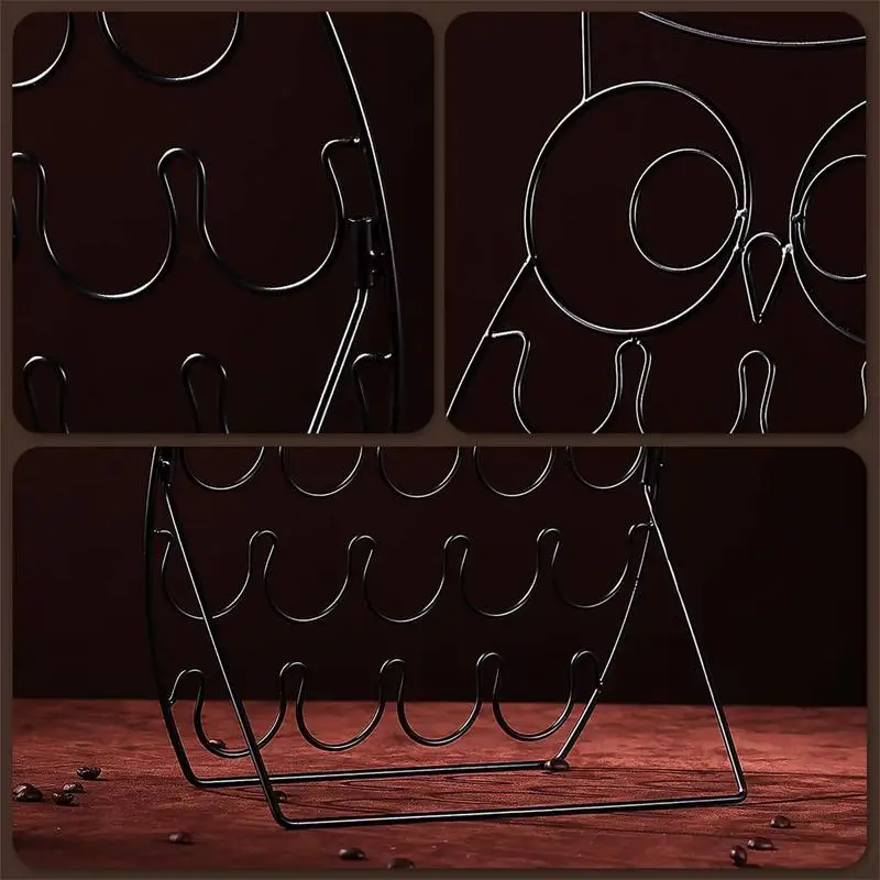 Coffee Pod Storage Rack Owl Shape Espresso Pod Keeper Storage Detachable Espresso Pod Rack Stand Holds 20 Pods For Kitchen