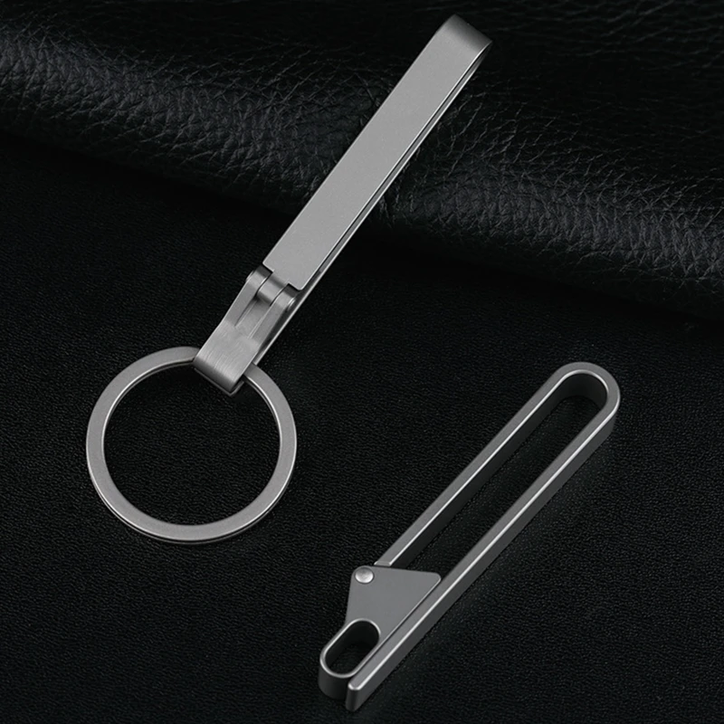 Men's Titanium Alloy Keychain Waist Belt Hanging Keychain Car Keychain Super Light Easy To Use Pendant Belt Buckle