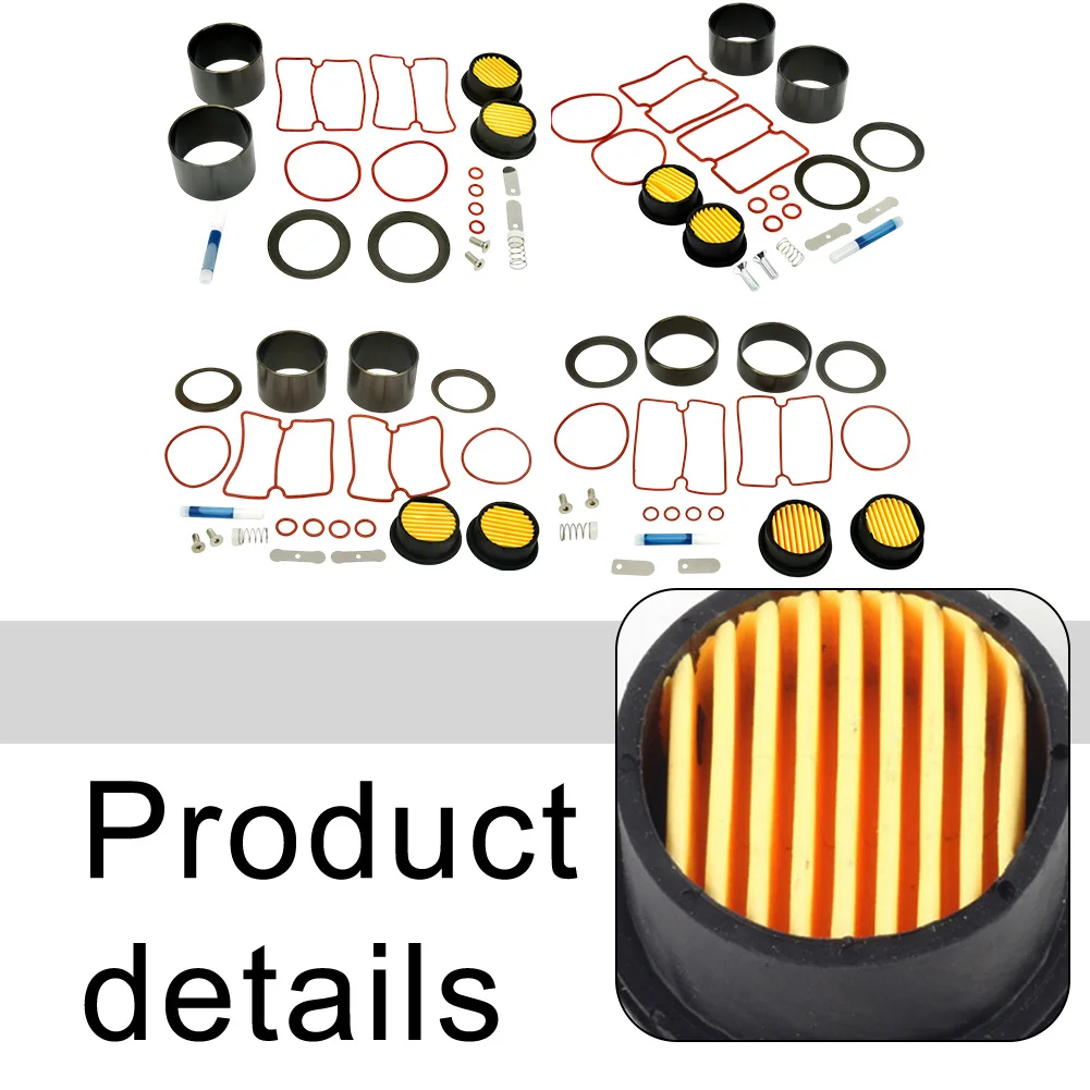 20pcs Oil-Free Silent Air Compressor Repair Kit Cylinder Gaskets Piston Rings Filter Elements For 550W 750W 1100W 1500W Models