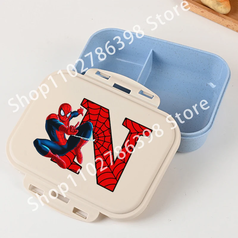 Marvels SpiderMans Boys Bento صندوق الغداء الصبي الكرتون حاويات تخزين المواد الغذائية طالب مدرسة نزهة الفاكهة عشاء حالة هدايا الاطفال