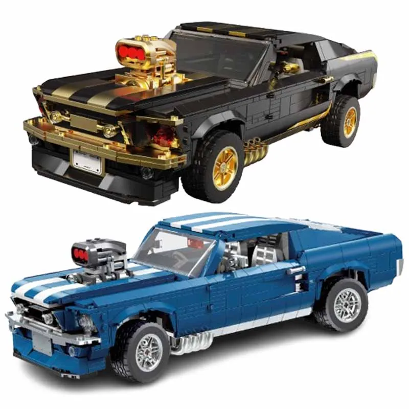 

Инновационный конструктор Ford Sports Racing Car: Модель автомобиля из строительных блоков, игрушка-конструктор для детей и взрослых, подарок на День рождения и Рождество