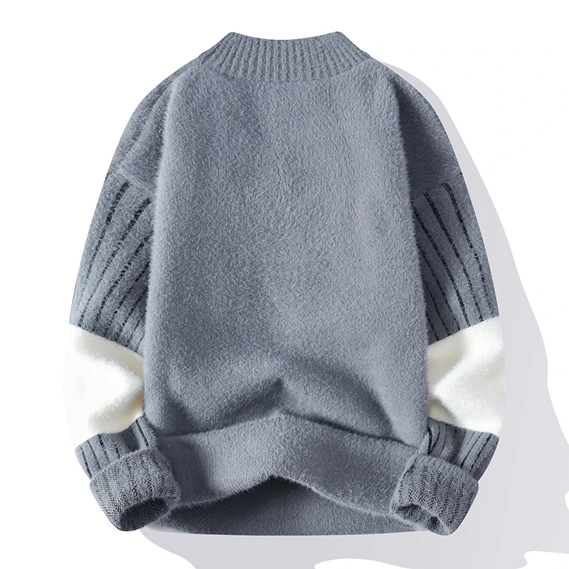 Herren Herbst Winter Lange Ärmel Strickpullover Rundhals Jacquard Cartoon Muster Pullover Freizeit Mode Trend Herrenbekleidung