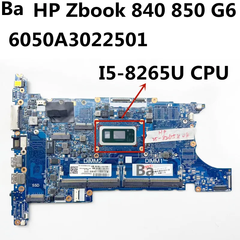 

For HP EliteBook 840 G6 850 G6 Laptop Motherboard 6050A3022501 CPU I5-8265U SRFFX