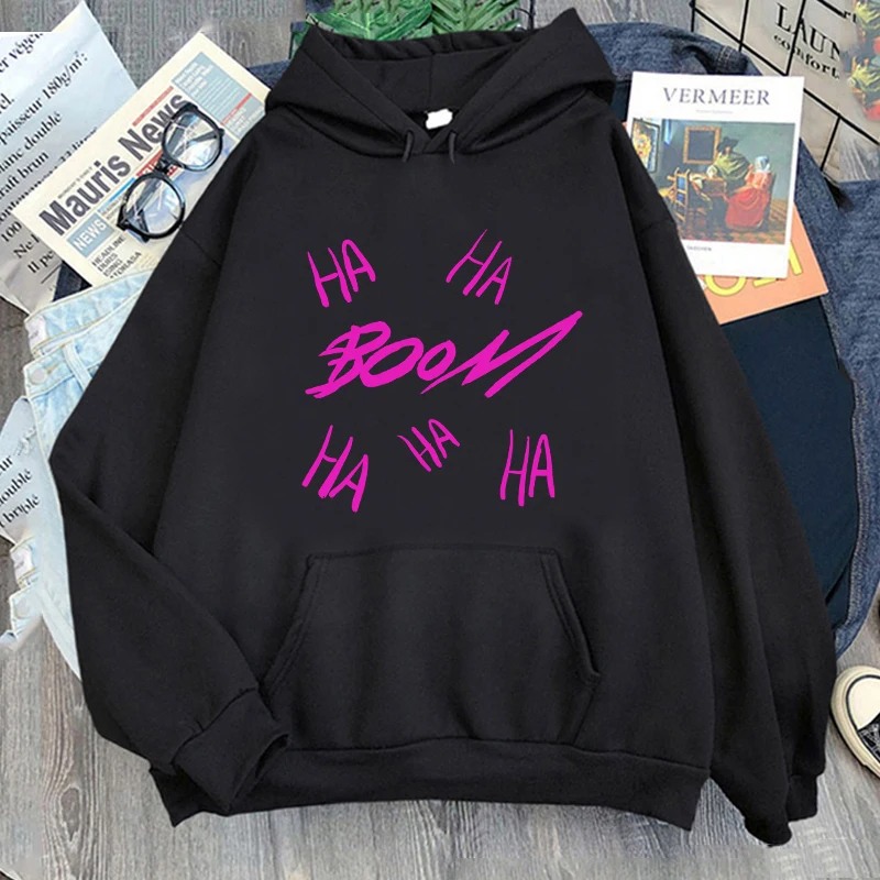 2025 Arcane Ha Boom Hoody Men's Autumn Fleece Sweatshirts Unisex Lovely Aesthetic Hoodie Retro Comic Print Graphic Clothes Stree