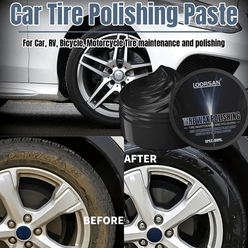 

Универсальная восковая паста для полировки шин, 60 мл — долговечная осветляющая и защита для автомобилей, автофургонов, велосипедов, мотоциклетных шин