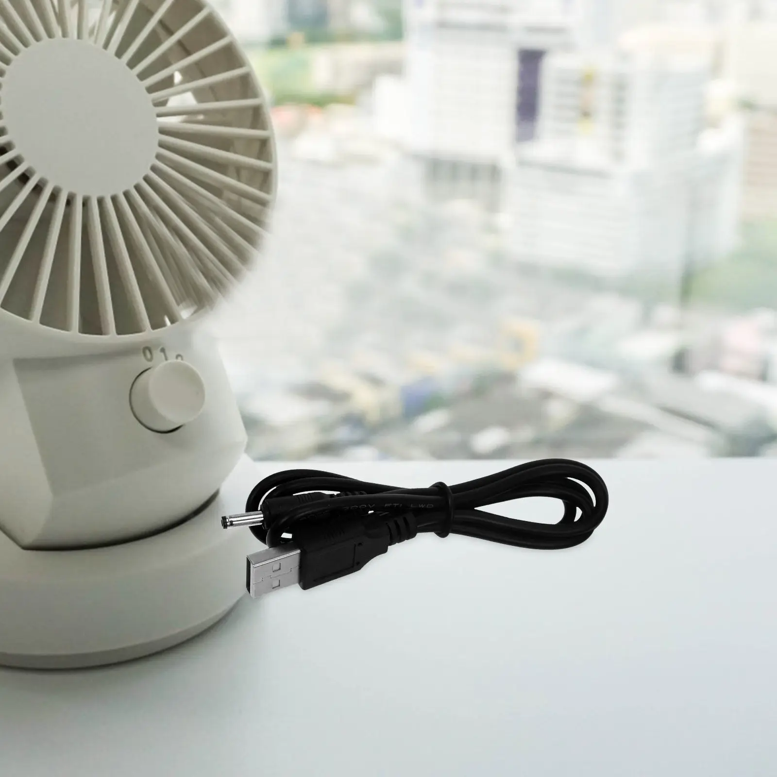 4Pcs USB to Dc Charging Cable 24Awg Heavy Duty Dc Cable Compatible with Table Lamps Small Fans Tablets Safe Over Voltage