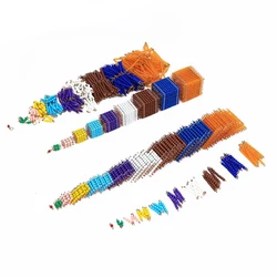 Montessori Materials Beads Toys Cube Bead Chain Set Golden Wire