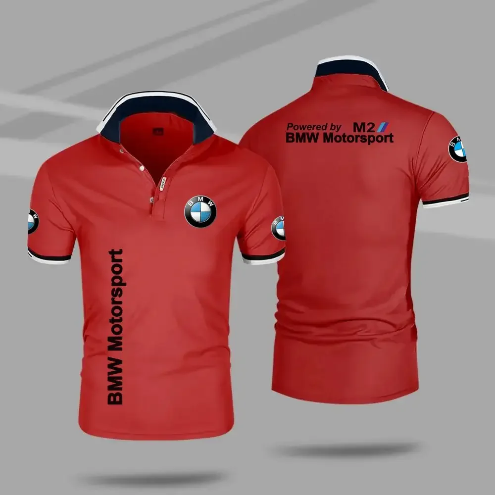 Polo de esportes ao ar livre masculino, Ma Shu Shi, bicicleta, BMW, alta qualidade, lazer, moda de rua, novo, 2024