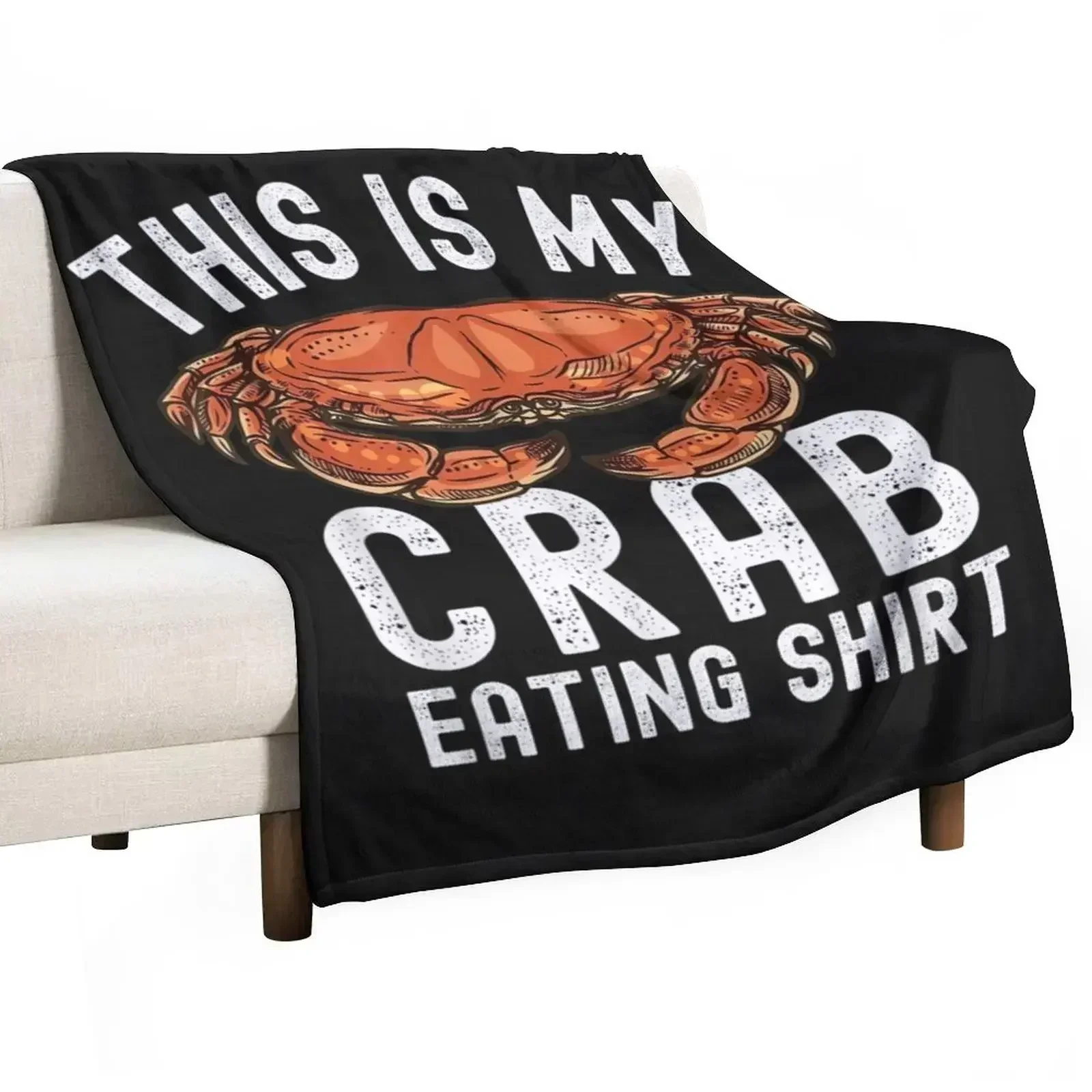 

This Is My Crab Eating Shirt Funny Crab Leg Lover Mens Kids Throw Blanket Warm wednesday Sofa Quilt Kid'S Blankets