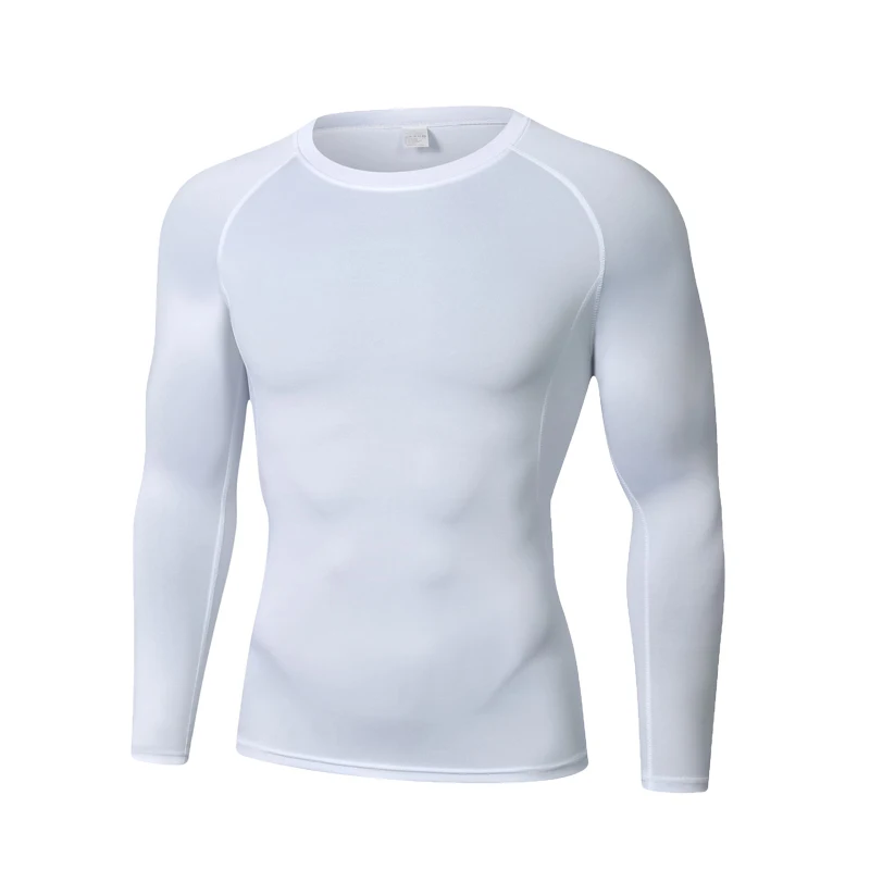 Compression Long Sleeve T Shirt Men Elastic Training T-shirt Gym Fitness Workout Tights Sport Jersey Athletic Running Shirt Men