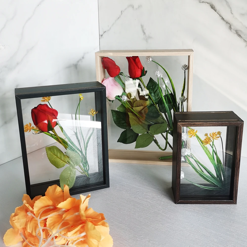 4cm Deep Stereo Display  Photo Frame Shadow Box Frames Bouquet Display Flower Case For Crafts Memorabilia Memory Picture Frame