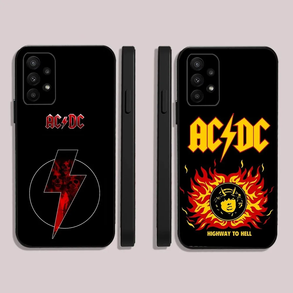 Music Band-A-ACDC-S чехол для телефона Samsung S24,23,22,30,21,10,9,Ultra,Plus,Lite,FE,5G, черный мягкий чехол