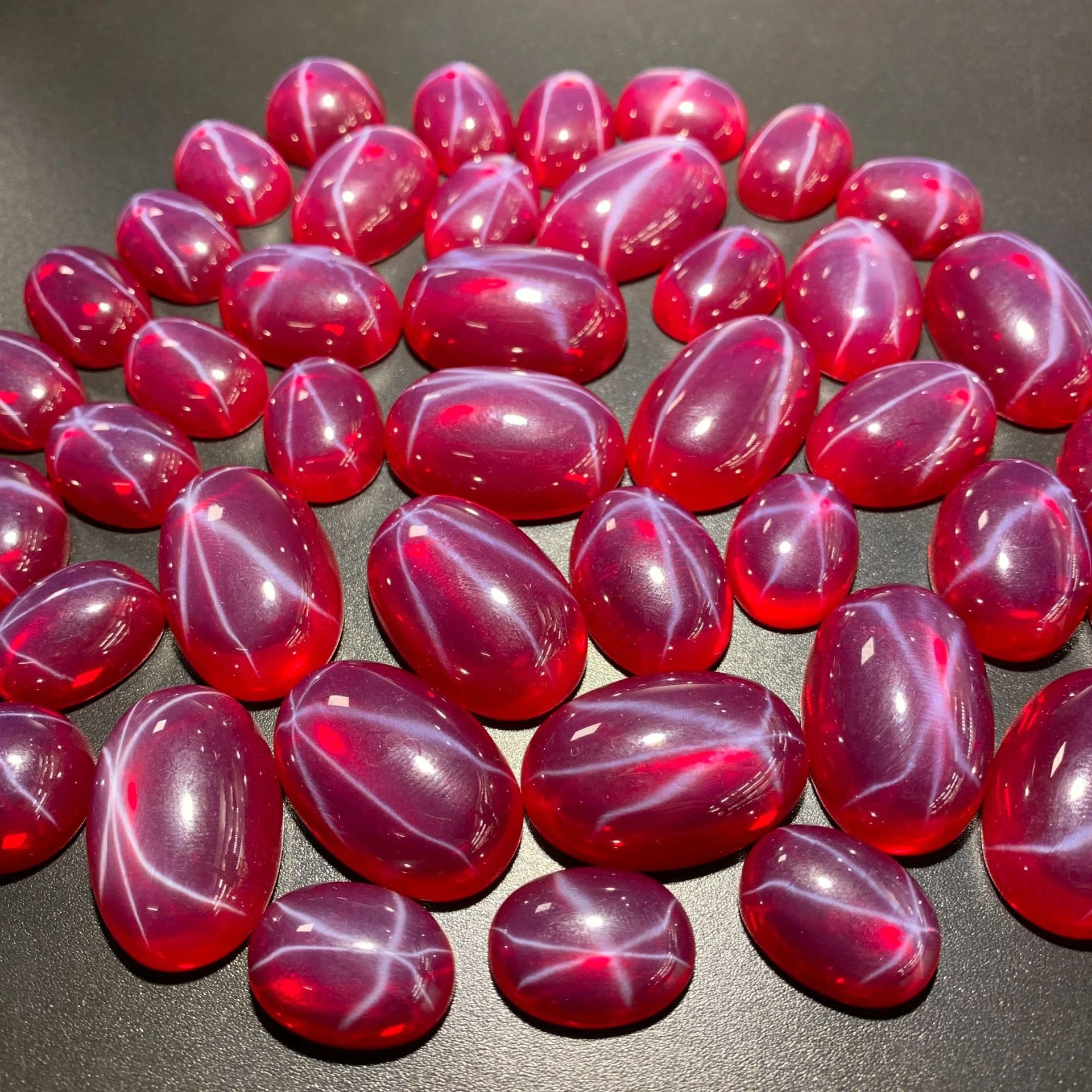 

20 шт. овальный кабошон огранки синтетический звездный сапфир камень