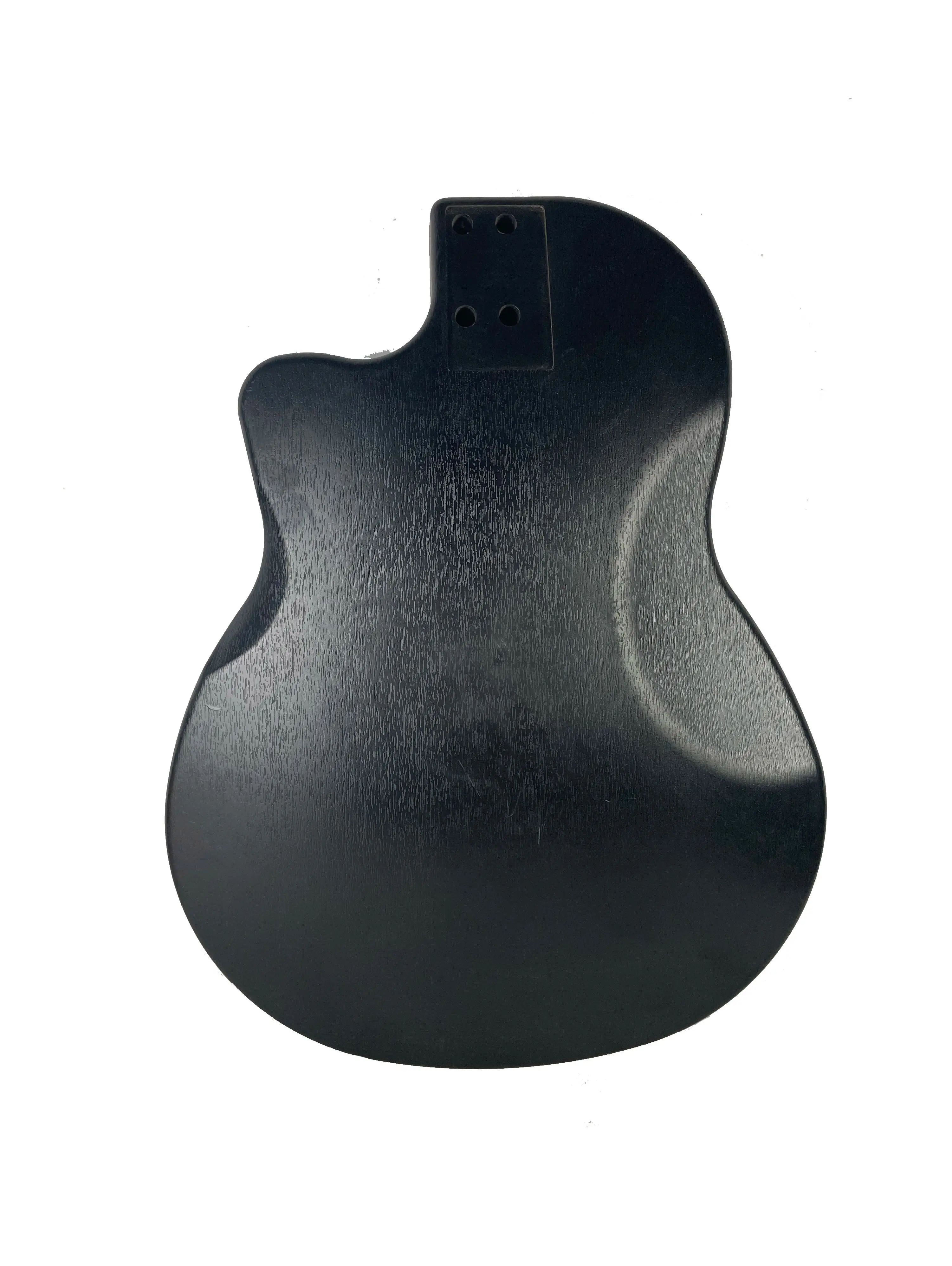 Nylon Plastic Compstic Acoustic Guitar, 6 Strings, Round Back, Ovation Model, 41 Inch, Cutaway Design, Folk Guitar, Back Part